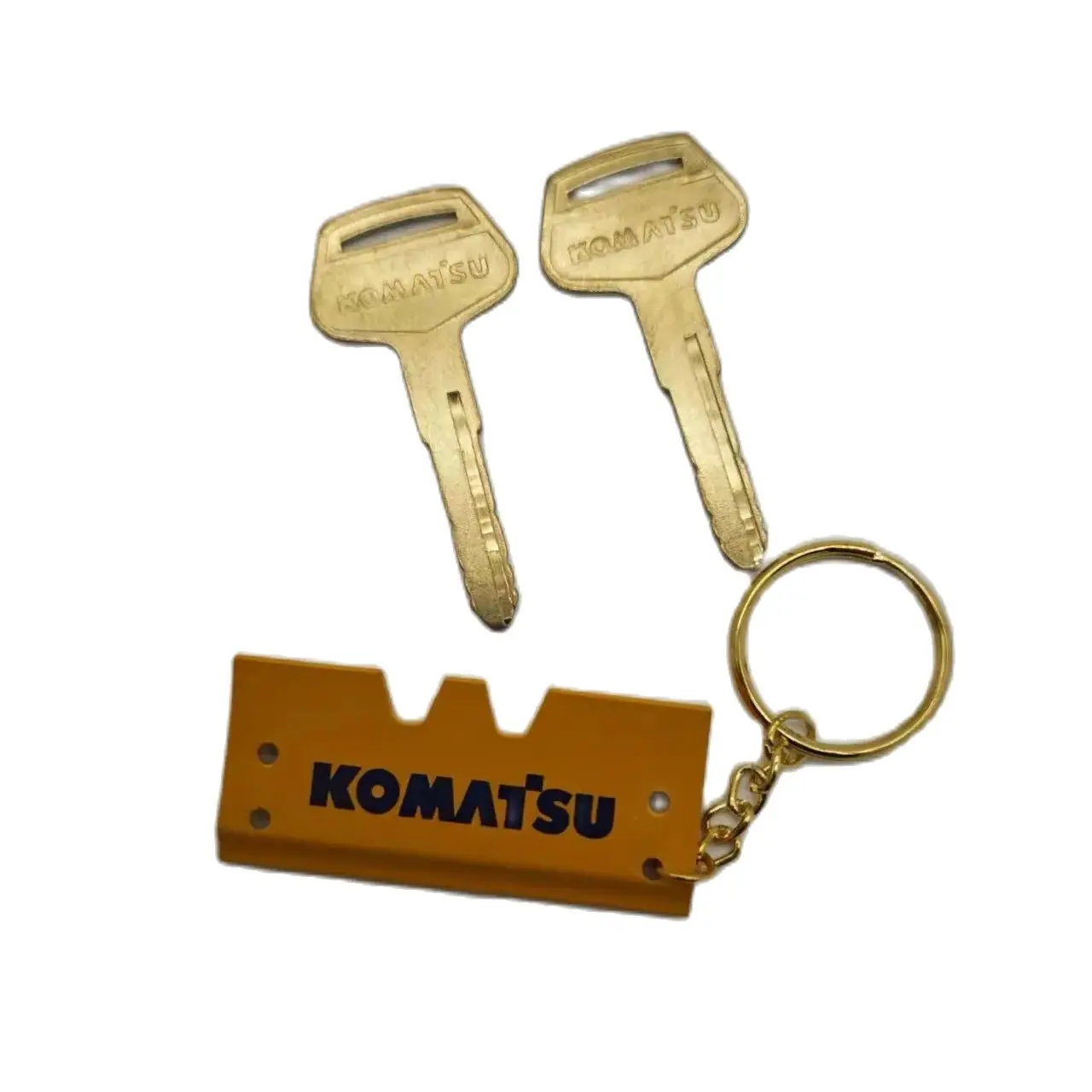 For komatsu pc -7 -8 787 Ignition Key With Bucket Key Chain Excavator Heavy Equipment Keychain F0001