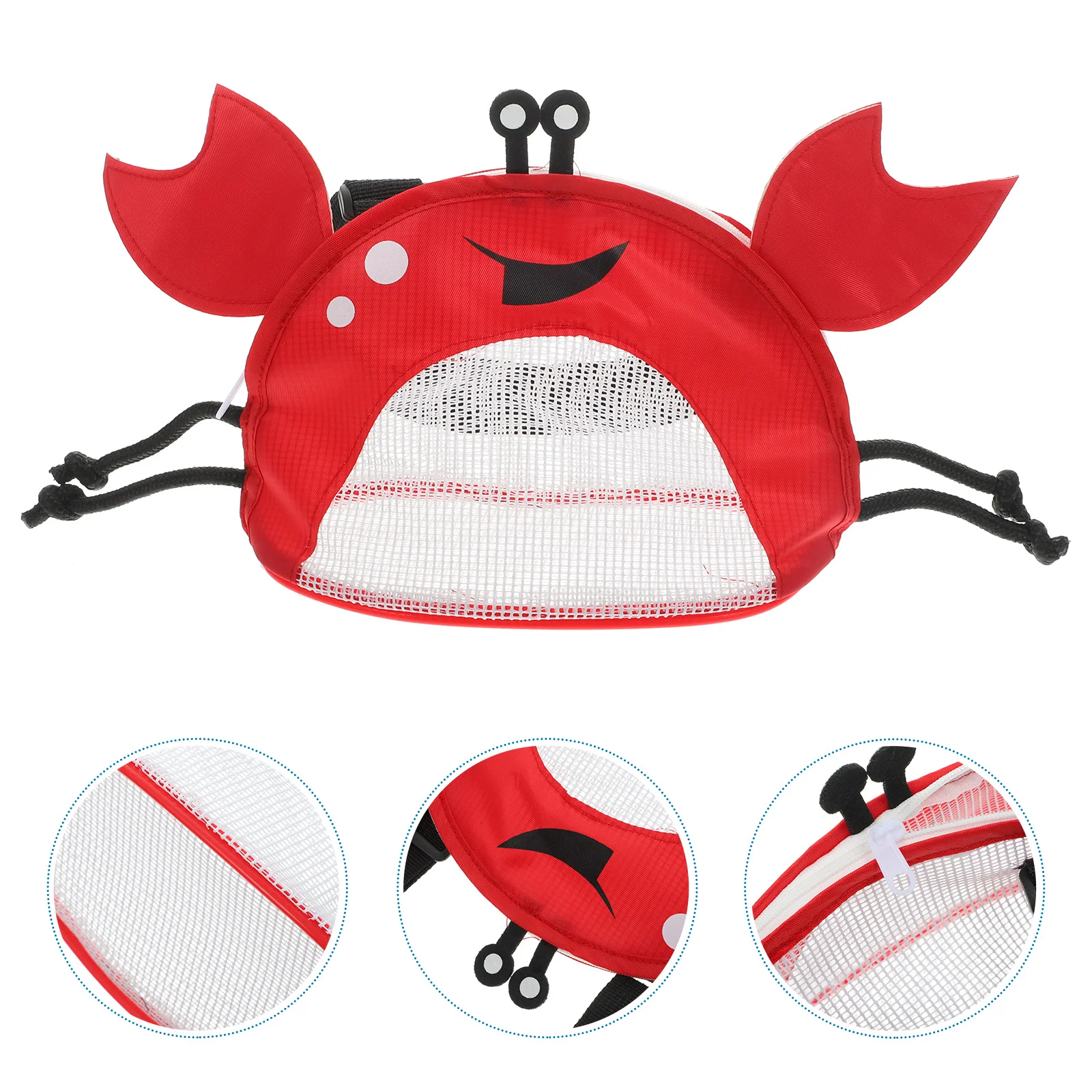 Shell Bag Backpack Crab Beach Travel Child for Kids Mesh Tote Collecting Pvc Sandbox