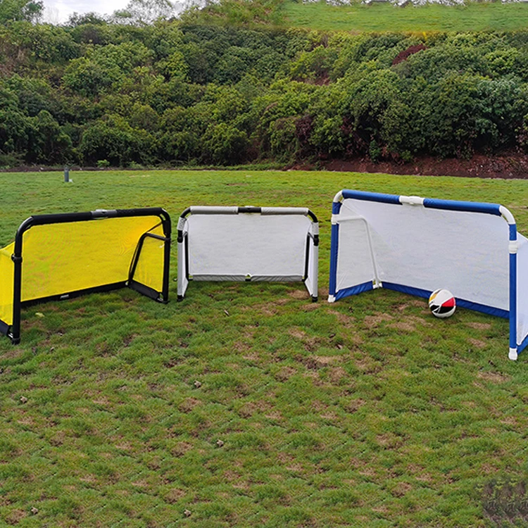 Mini porta da calcio pieghevole in alluminio portatile Reti colorate Porta da calcio pieghevoli in tessuto colorato