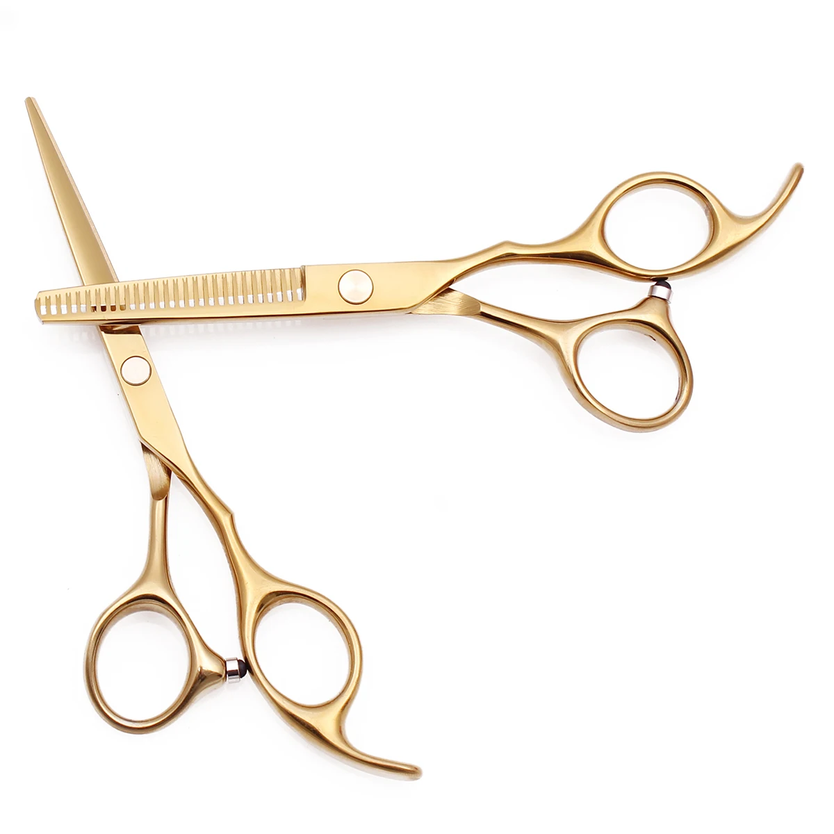 1Pcs 5.5\'\' Hair Scissors Barber Shop Professional Hairdressing Cutting Scissors Hairdresser Japan 440C Steel Shears Gold C888