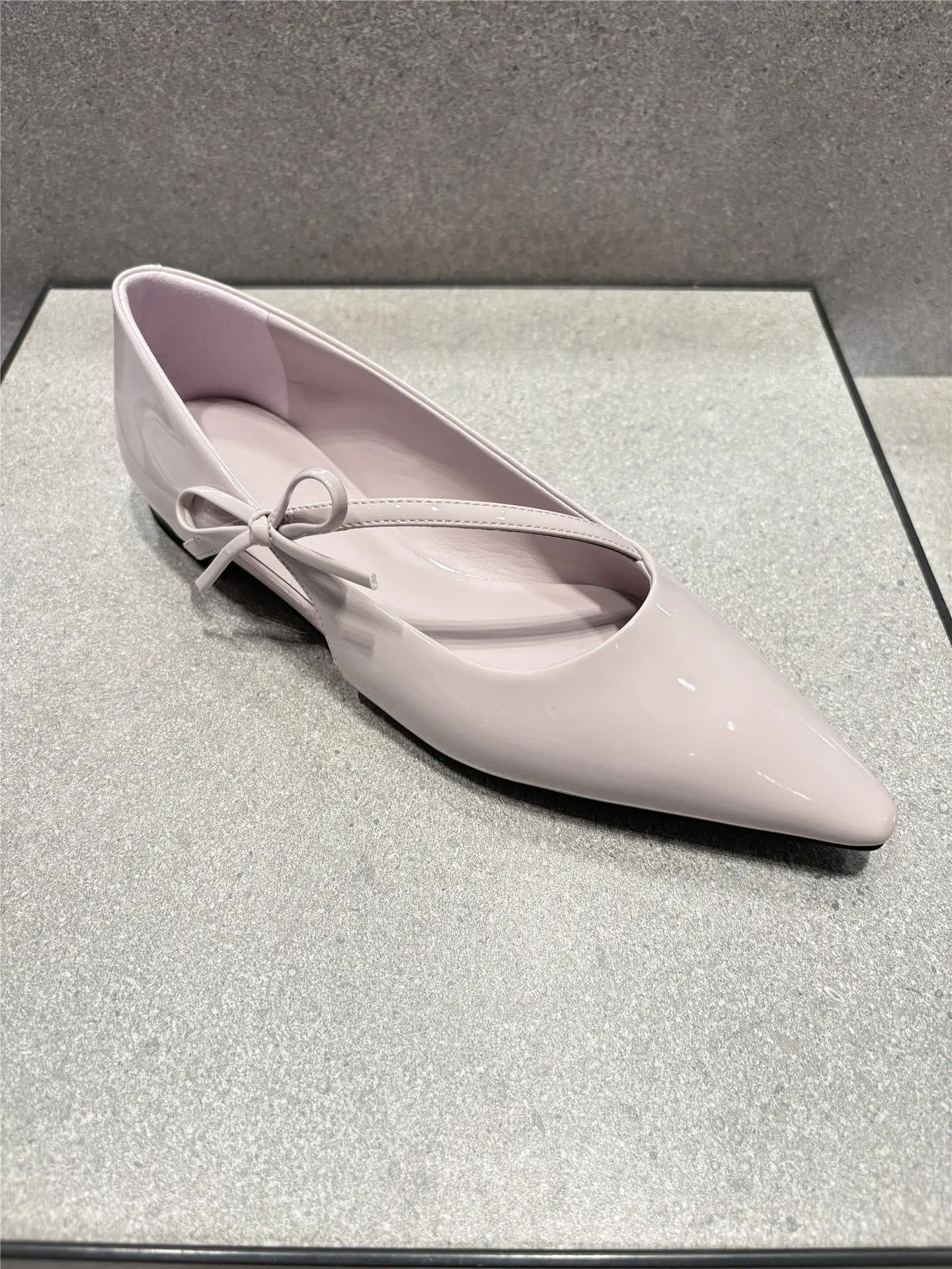 Fashion Pointed Toe Women Shoes Bow-knot Ballet Flats Solid Cover Heel Mary Janes Outdoor Zapatos Mujer