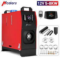 Hcalory 5-8KW 12V Car Heater All In One Air Diesel Parking Heater Car Heater For Home Car RV Boats LCD Switch+Remote+Fuel Tank