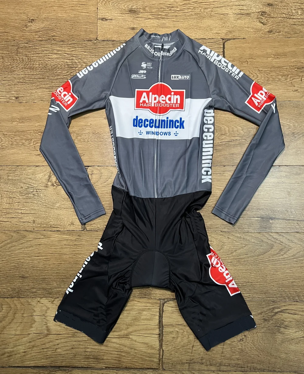 

Комбинезон LASER CUT 2025 ALPECIN Deceuninck TEAM, боди с длинными рукавами, велосипедный трикотаж, одежда для велосипеда Maillot Ropa Ciclismo