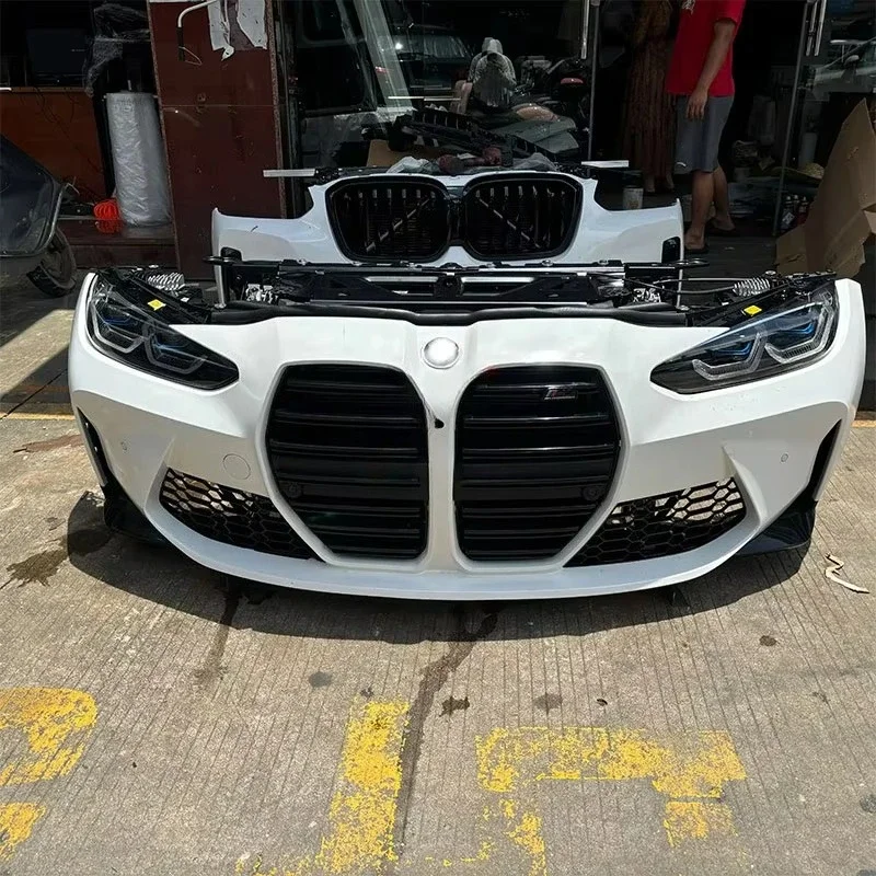 Quality M3 G80 Car Bumper Front Assembly with Radiator Fan Kit & Front Lights Comprehensive Front Bumper Kit