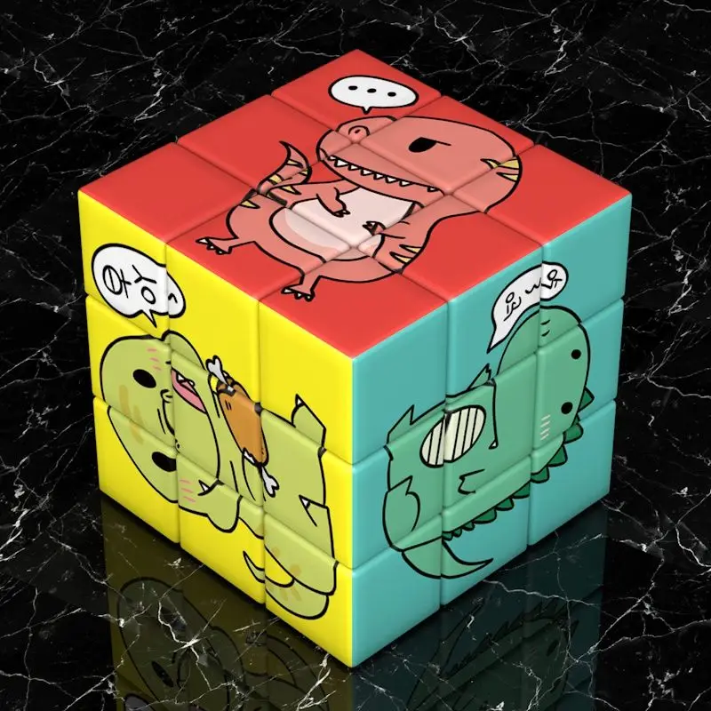 3D 3x3x3 Speed Cube Braille Fingerprinting For Animal Cubes Alta qualidade Rotação Cubos Magicos Jogos Educativos Para Crianças