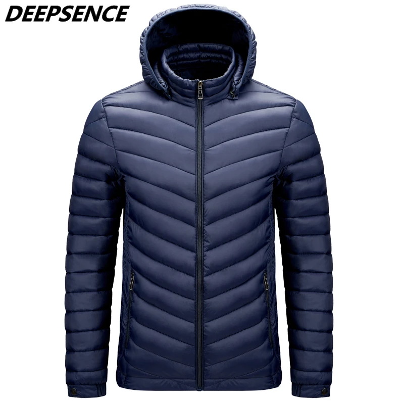 Chaqueta impermeable gruesa para hombre, Parkas cálidas a prueba de viento, desmontable, con capucha, para Otoño e Invierno