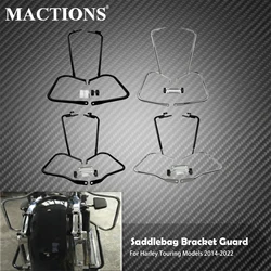 Motorcycle Rear Saddlebag Bracket Guard W/Support Bar Steel For Harley Touring King Road Electra Street Glide 1997-2008 14-2022