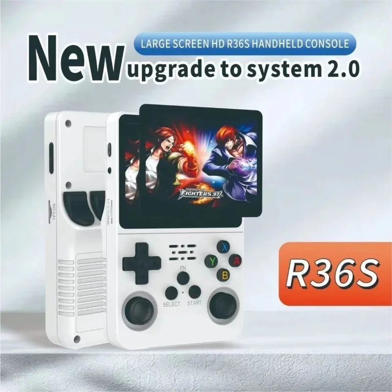 The new R36S handheld game high-definition simulator game console with dual control joystick offers a vast array of games retro