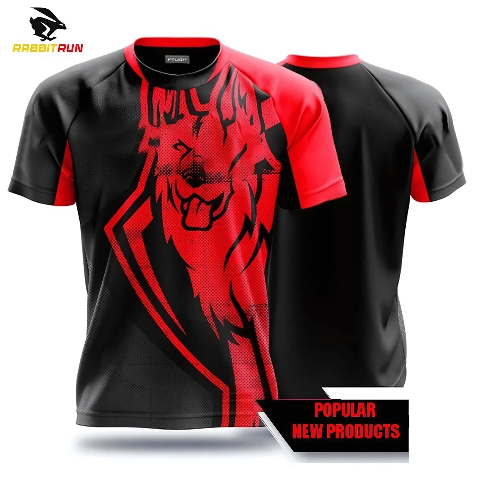 

2025 New men's quick-drying shirts, fitness and running clothing, 3D printed shirts, comfortable and breathable sportswear