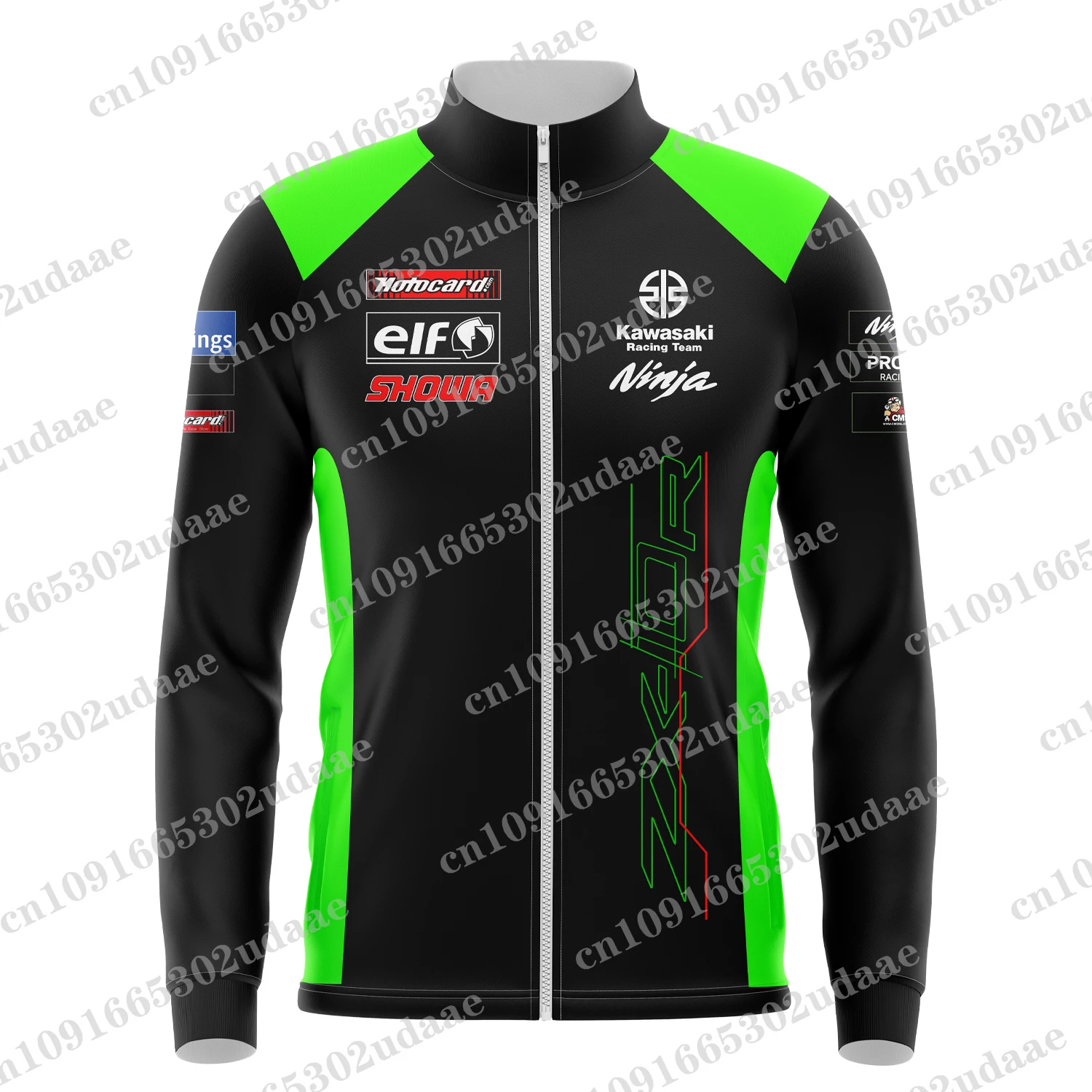 2024 New Kawasaki Racing Racing Racing Enthusiasts Men\'s and Women\'s Jackets Zipper Hoodies