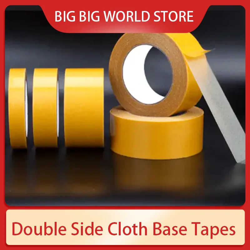 

Cloth-Based Double Sided Tape 0.38mm Thick 10m Long | High Viscosity Tough Moisture-Proof for Industry/Home/Retail