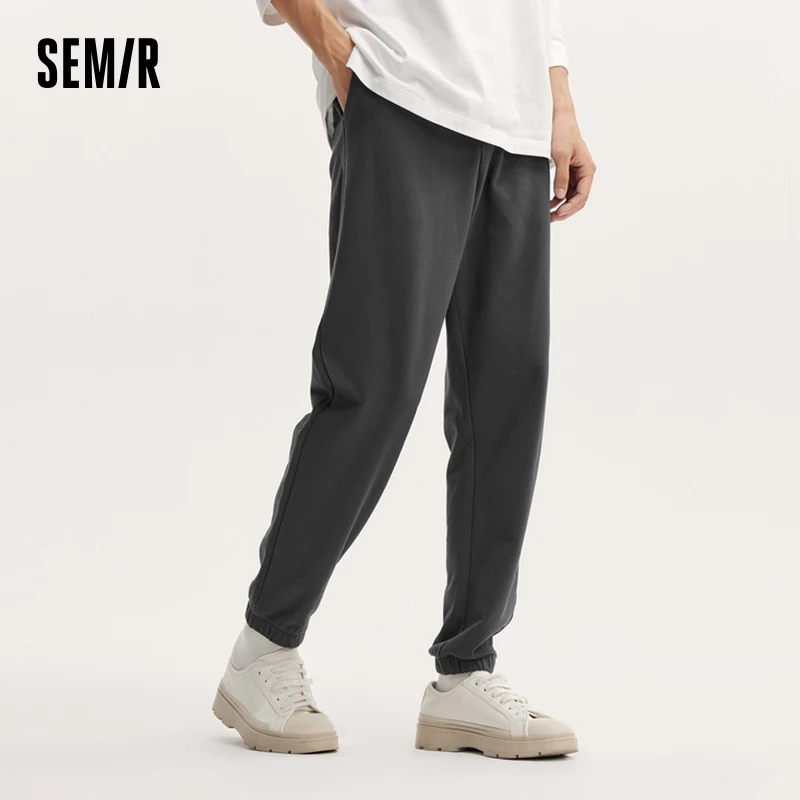 Semir Casual Pants Men 2024 New Autumn Comfortable Basic Versatile Knit Jogging Pants