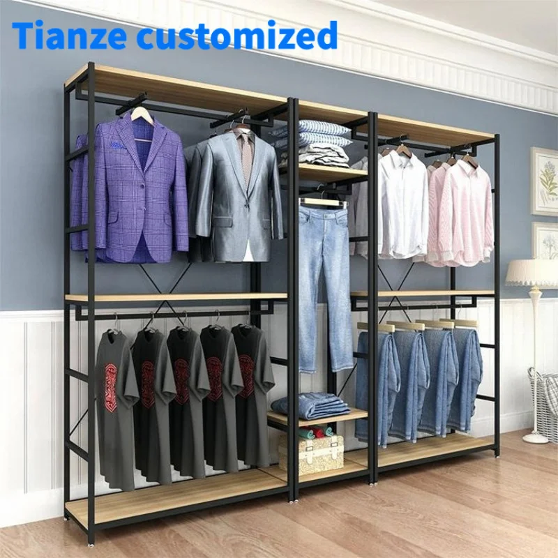 （customized）China Supplier High Grade Good Price Clothes Hanging Stand Rack Furniture Store Interior