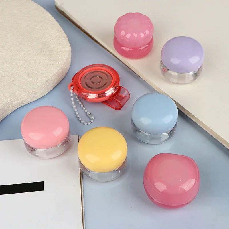 

1 Pcs 5g Empty Plastic Lip Scrub Jars With Cover Balm Mask Skin Care Container Cute Blush Jar Cosmetic Jars Travel Container