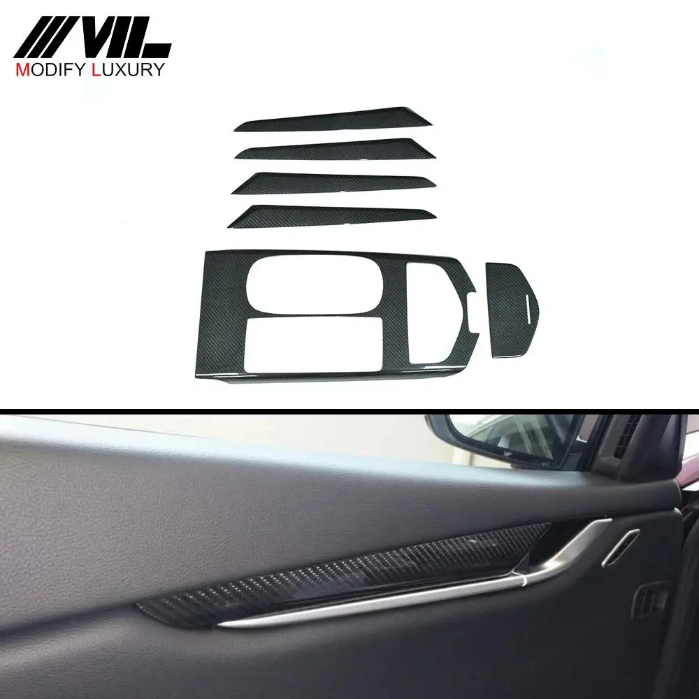

Suitable for 6 genuine carbon fiber car interior kits cover decorations Suitable for Maserati GHIBLI 2017-2019