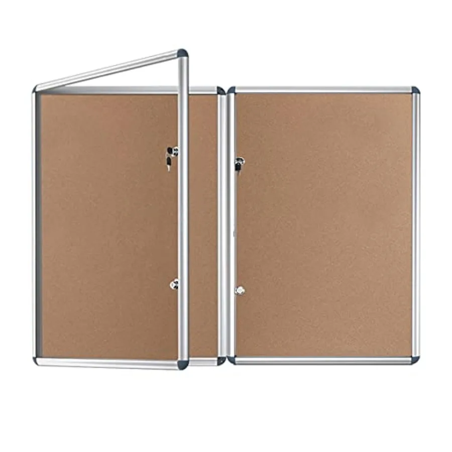 

Tamperproof Lockable Cork Noticeboard Class 1 Aluminium Framed 48x36 Inches Pack of 2