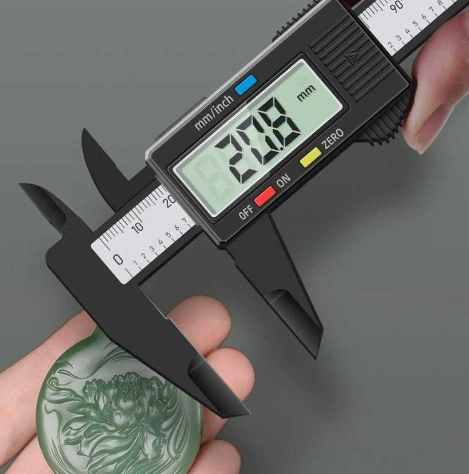 Electronic Digital Caliper Carbon Fiber Dial Vernier 100mm/150mm Micrometer Measuring Tool Precision Digital Ruler