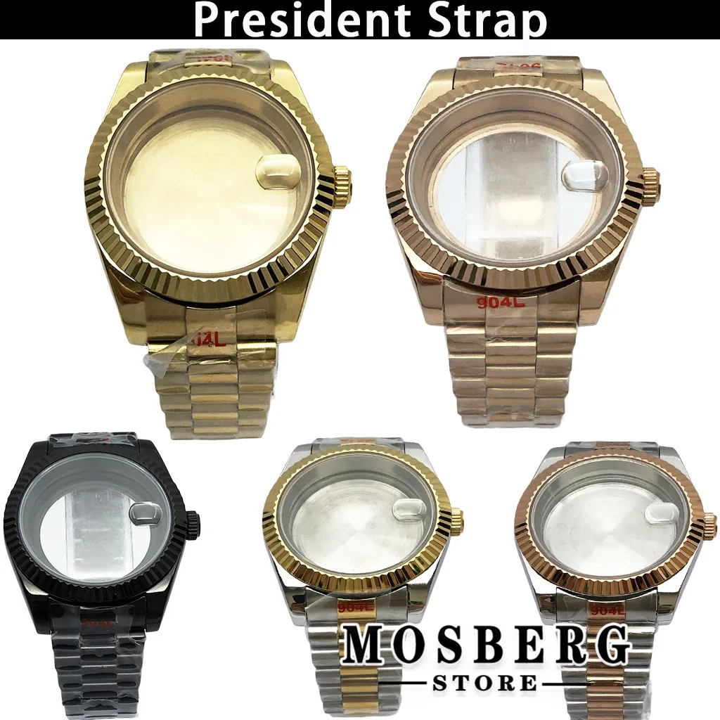 

36mm 39mm Watch Case With Strap Sapphire Glass For NH35 NH36 ETA2824 2836 Miyota8215 8205 821A PT5000 ST2130 Movement