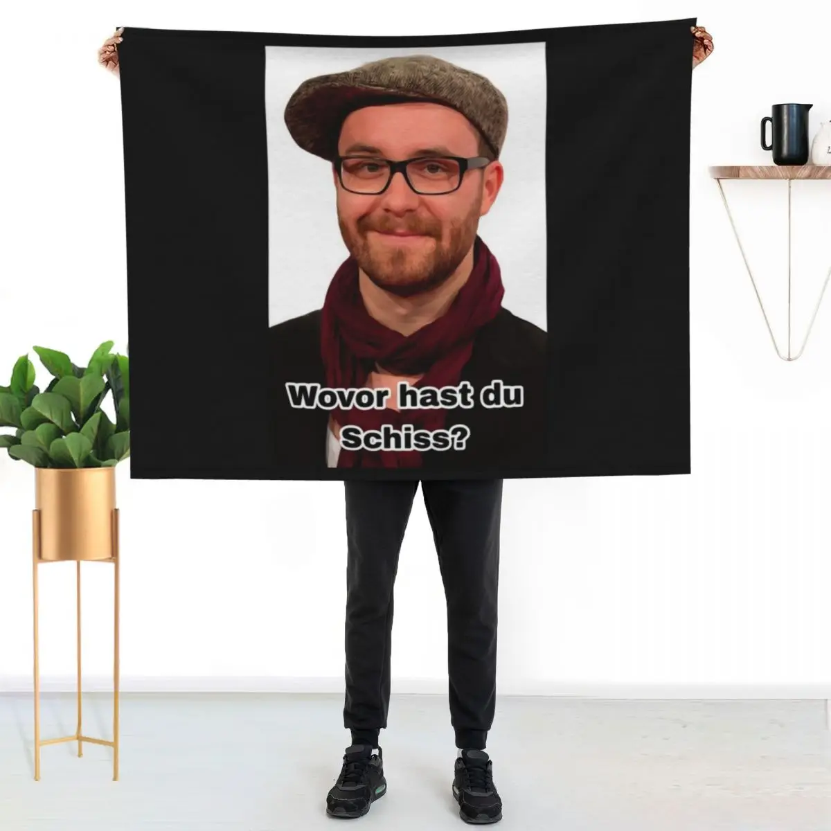 Mark Forster What are you scared of Meme Throw Blanket Color Fast Cozy Throw Blanket