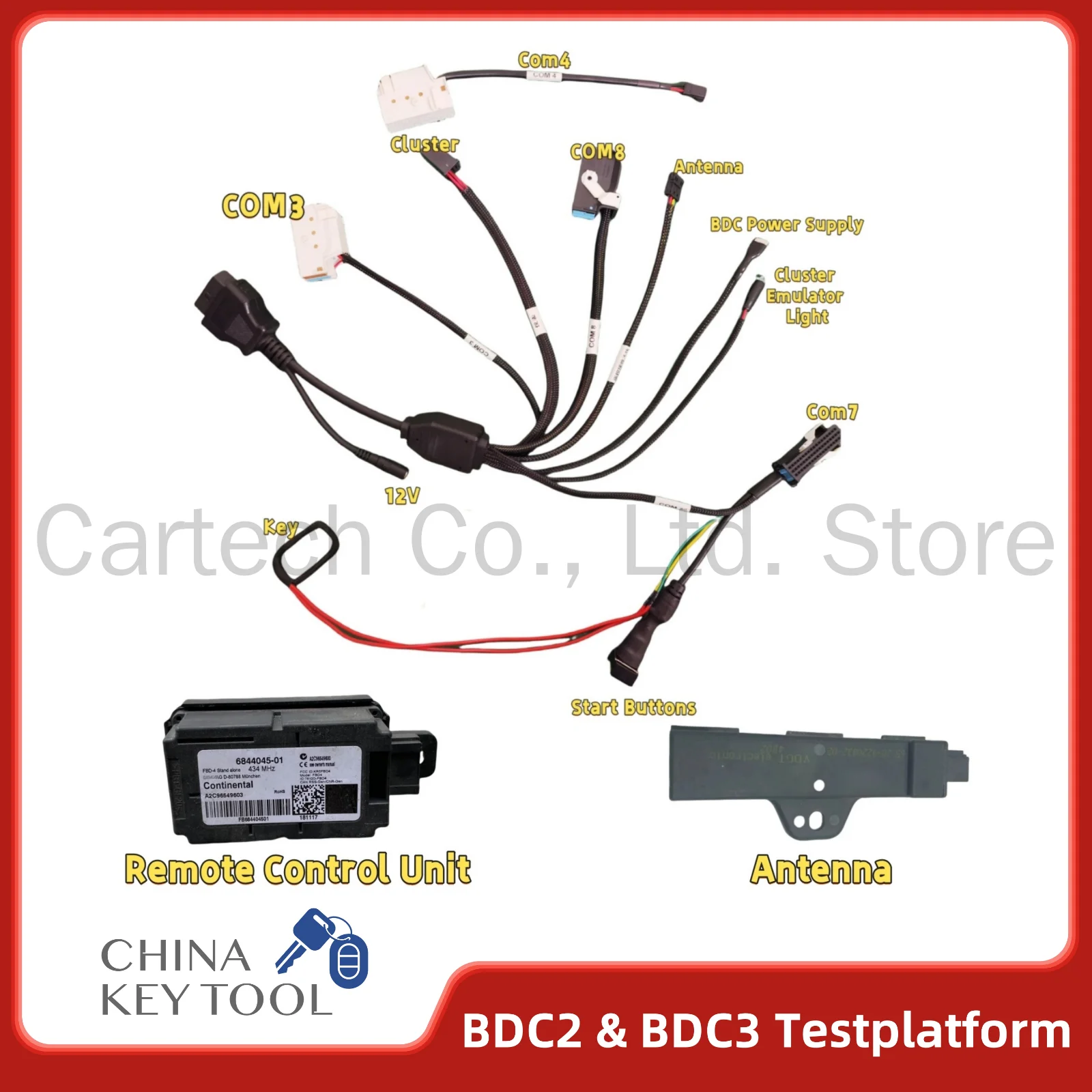 

Super Test Plateform For BDC2&BDC3 Diagnostics, Key Programming, Key Synchronization With Antenna And Remote Control Unit