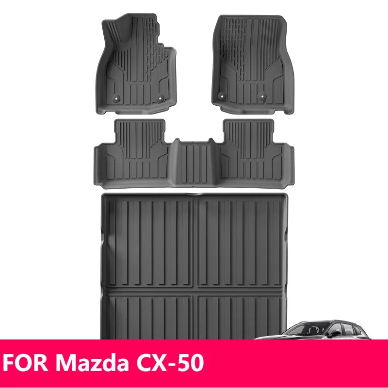 

Для Mazda CX-50 2023-2025 автомобильные коврики TPE водонепроницаемый 3D багажник черный