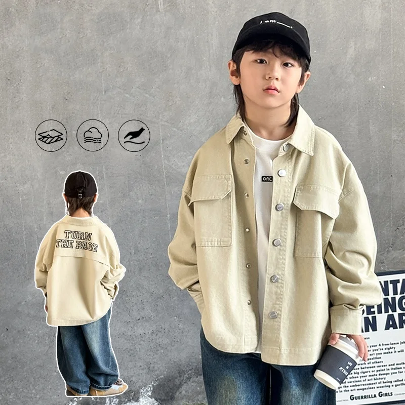 

New Item Kid Jacket Baby Boys Spring Autumn Cargo Trench Jacket Infant Toddler Child Patchwork Boy Casual Fashion Coat Age 2-11Y