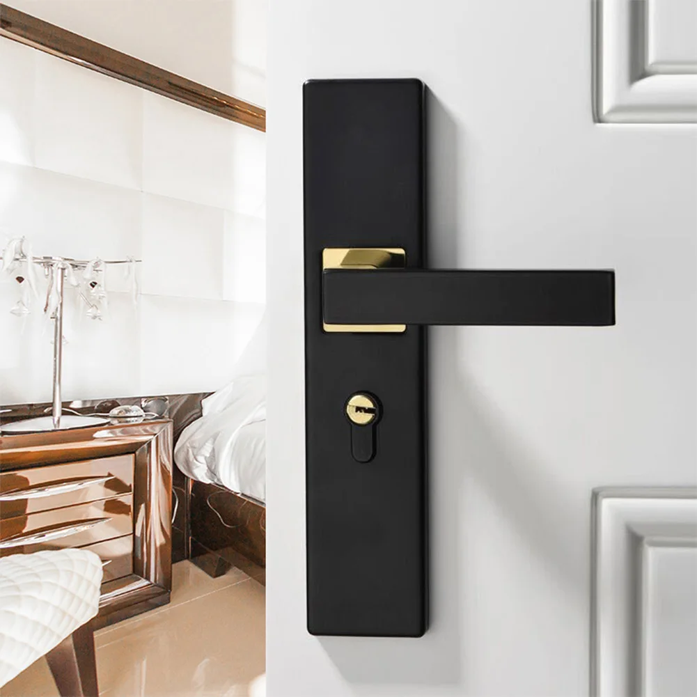 Metal Door Security Lock Split Handle Mechanical Door Lock with Keys Security Entrance Door Knobs Lock for Bedroom Bathroom