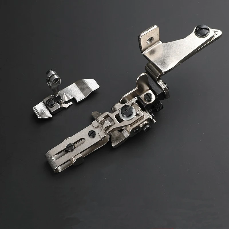 Regla de máquina de coser, guía de costura, guía de dobladillo, guía de dobladillo, carpeta de dobladillo + pie para máquina de coser Overlock Industrial