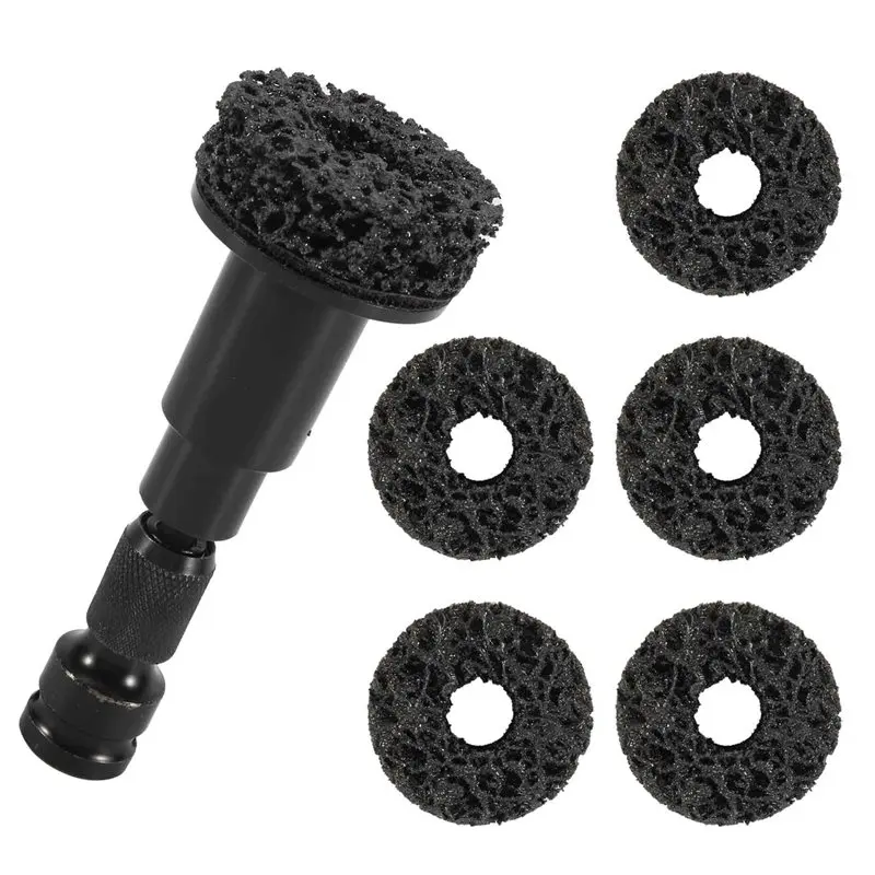 

KYCOR-Rust Removal Polishing Pad Brake Disc Grinding Head Wheel Hub Axle Head For Car Wheel Stud Burnishing Tool Maintenance B