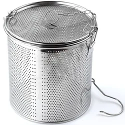 Stainless Steel Brine Basket Spice Seasoning Strainer Seasoning Tea Ball Infuser Soup Filter Tool Cooking Strainer Mesh Basket