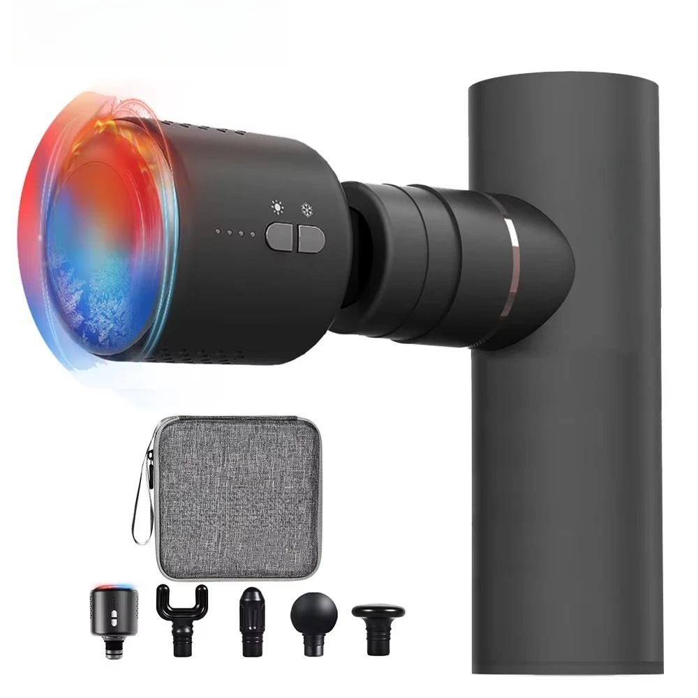 

Professional Mini Fascia Gun, Brushless Electric Muscle Massager with Hot & Cold Compress, Thrust Deep Tissue Relief for Relax