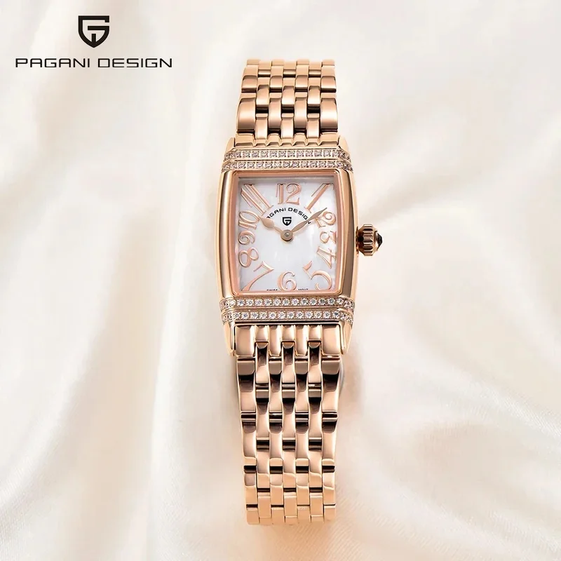 PAGANI DESIGN PD1737 Ladies Quartz Watch Swiss Ronda762 Sapphire Crystal 5BAR Waterproof 316L Stainless Steel Wristwatch