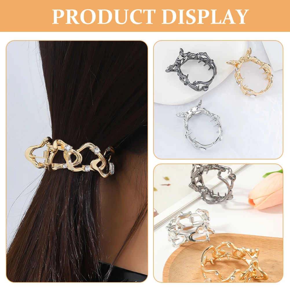 

3pcs High Ponytail Hair Clips Claw Clips for Women Zinc Alloy Durable Stylish Secure Hold Thick Thin Hair Accessories