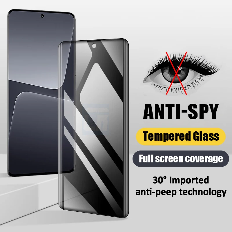 

3D Privacy Anti Spy Tempered Glass For Xiaomi 13 12S Ultra 12X Civi 3 2 Screen Protector For Mi 13 Lite 12 Pro Protective Film