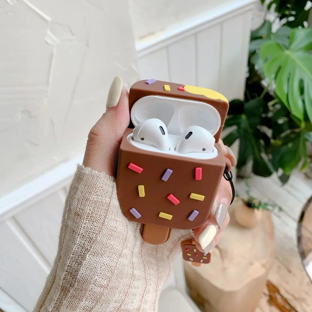 Etui na słuchawki 3D Ice Cream do Apple AirPods 1 2 3 Pro Pokrowiec na słuchawki AirPods Bezprzewodowe etui z funkcją ładowania słuchawek Air Pods