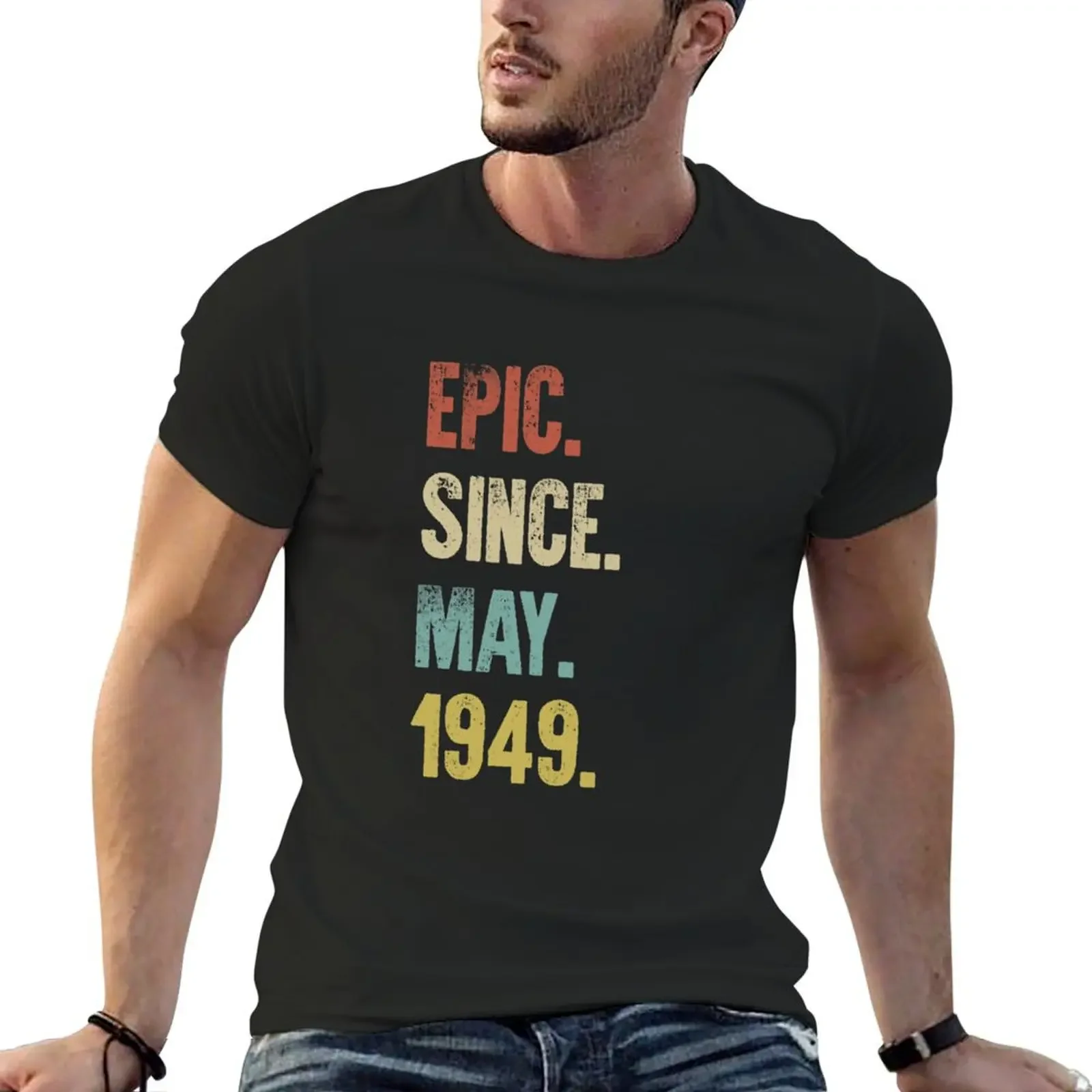 

Retro Vintage 70th Birthday Epic Since May 1949 T-Shirt graphics tops customizeds mens tall t shirts