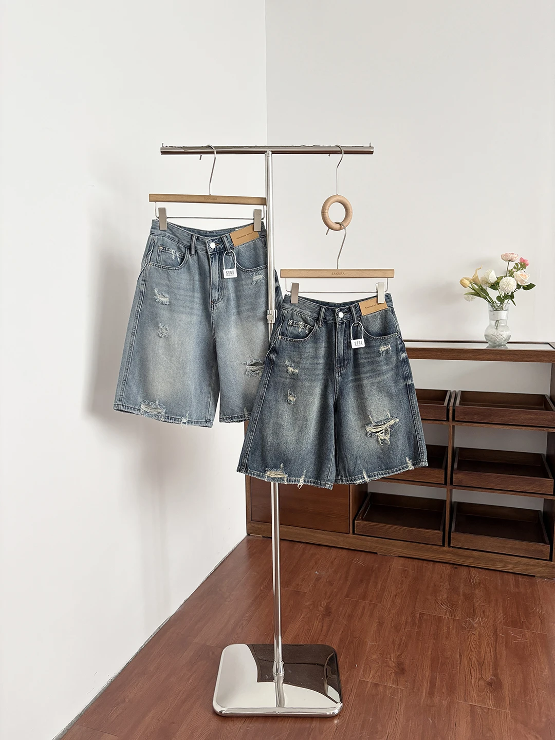 

Летние женские джинсы с высокой талией и широкими штанинами, свободного кроя, в корейском стиле, минималистичные, длиной 5/4, из полиэстера, коллекция Лето 2026