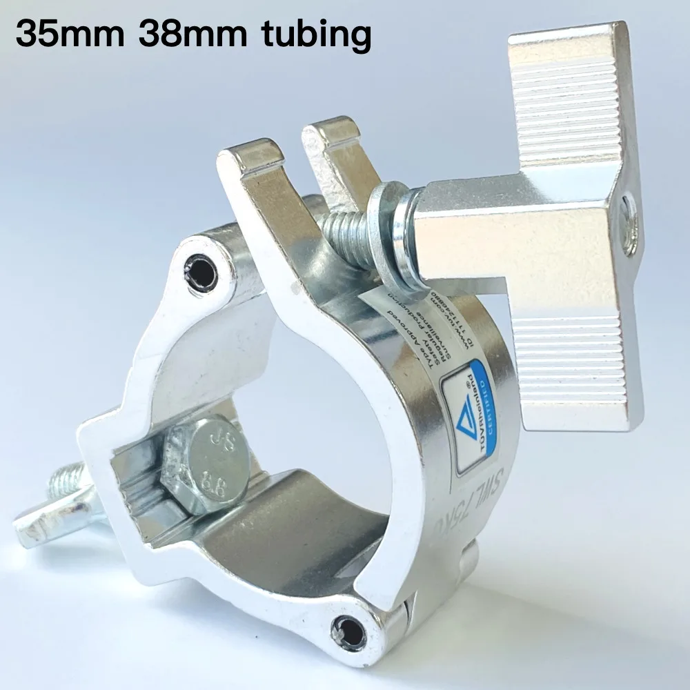 Stage Pipe Clamp 35mm 38mm Aluminum Truss Clamps T-nut Quick Release Fast Loose Lighting Clamps Coupler With Wing Nut Load 75KG