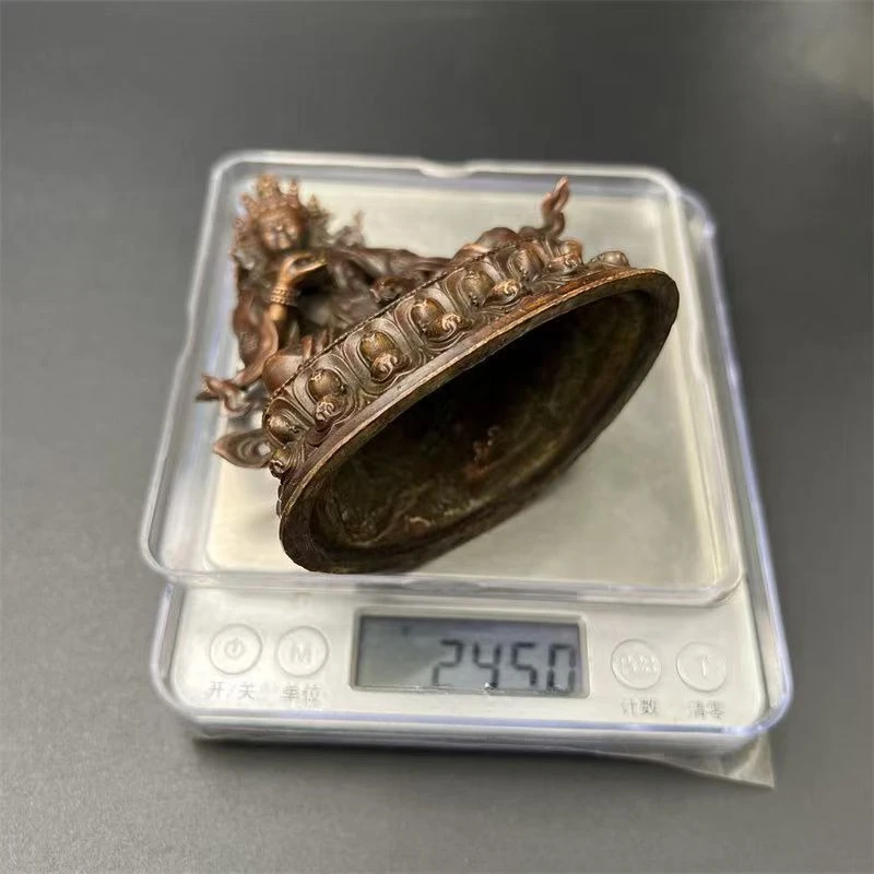 الجنية الصغيرة/العتيقة النحاس لوتس ماستر تمثال بوذا تمثال المفروشات المنزلية مكتب ديكورات الحرف اكسسوارات الهدايا