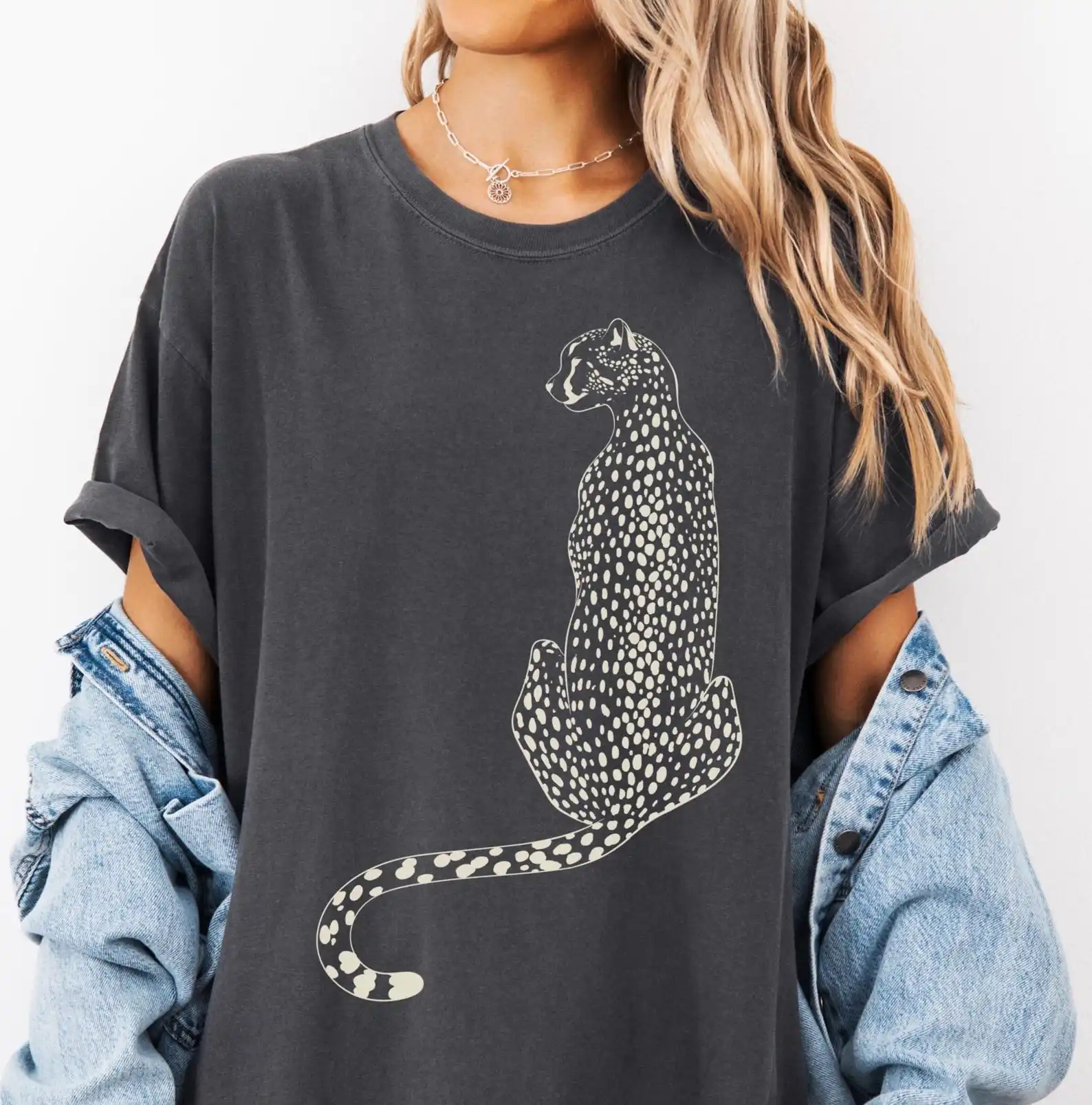 Leopard Graphic Comfort Colors T-Shirt Cotton Comfortable Oversized Tee Funny Animal Harajuku Y2K Tops Streetwear Gift Clothes