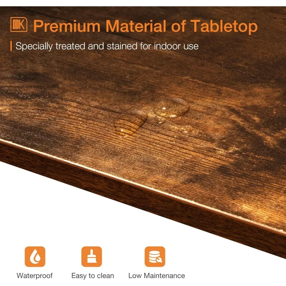 63 inch Bar Table, Bar Height Pub Table, Counter Height Bar Table, Rectangular High Top Kitchen & Dining Counter Tables