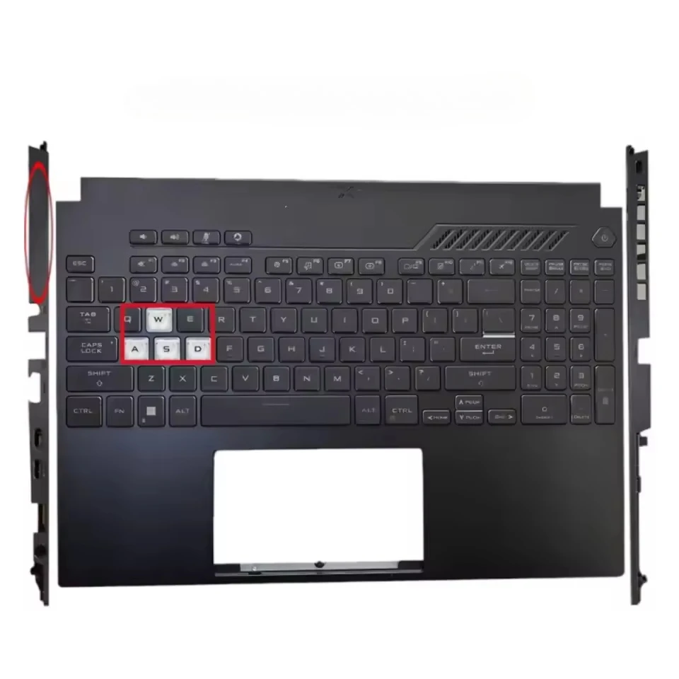 

New Keyboard For TUF Gaming FX507 FA507 FX517 A15 F15 Palmrest Upper Top Case with US Backlit Keyboard Black White (2022 Year)