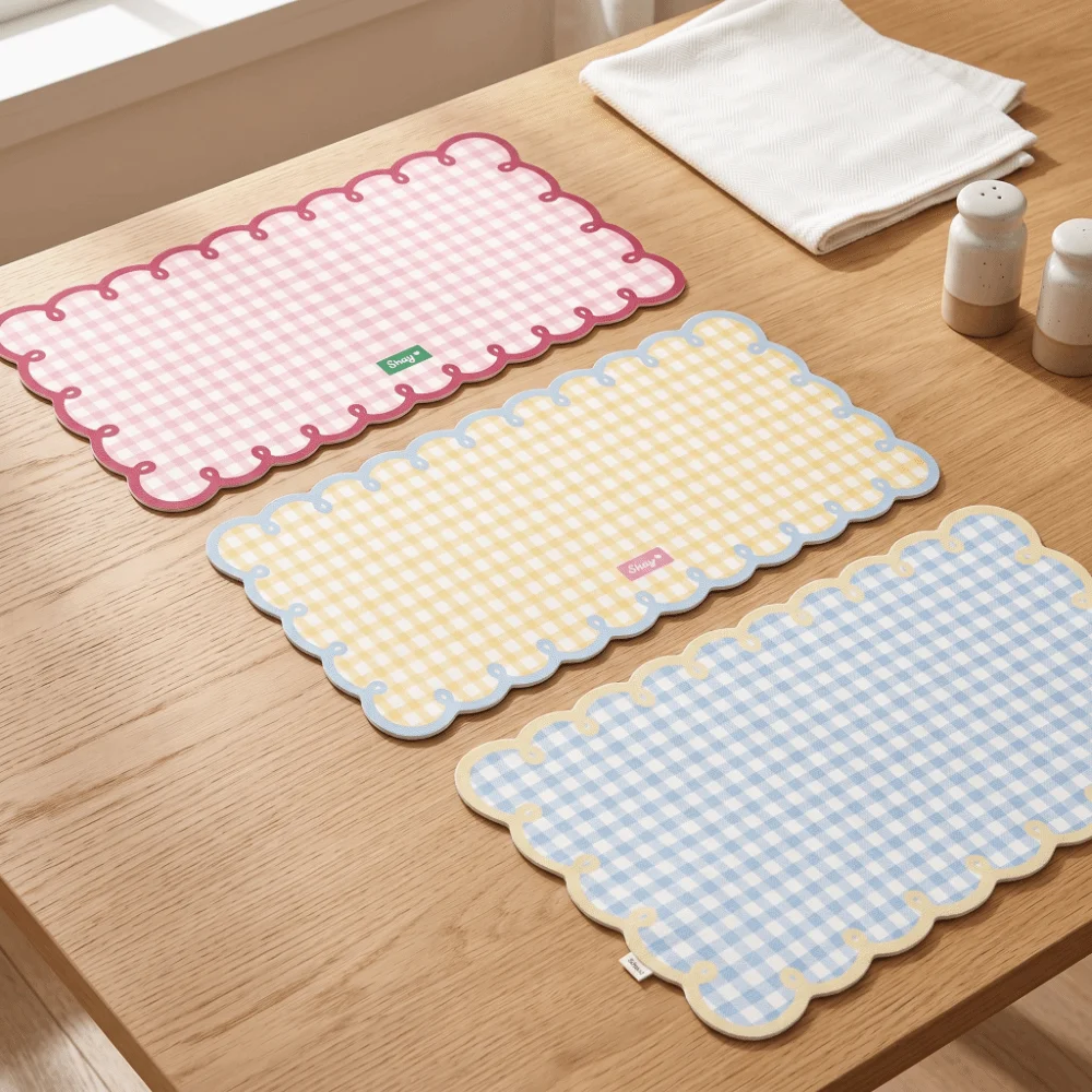 E-Sports Extra Large Mouse Pad Non Slip Plaid Pattern Computer Desk Mat Thickened PVC Keyboard Pad Household Use