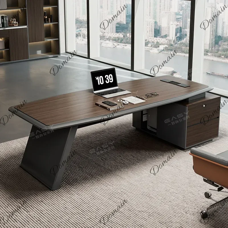 NB X Black Designer Executive Desk Storage Strong Brown Large Luxury Modern Office Desks Drawers Cheap Escritorios Office Furnit