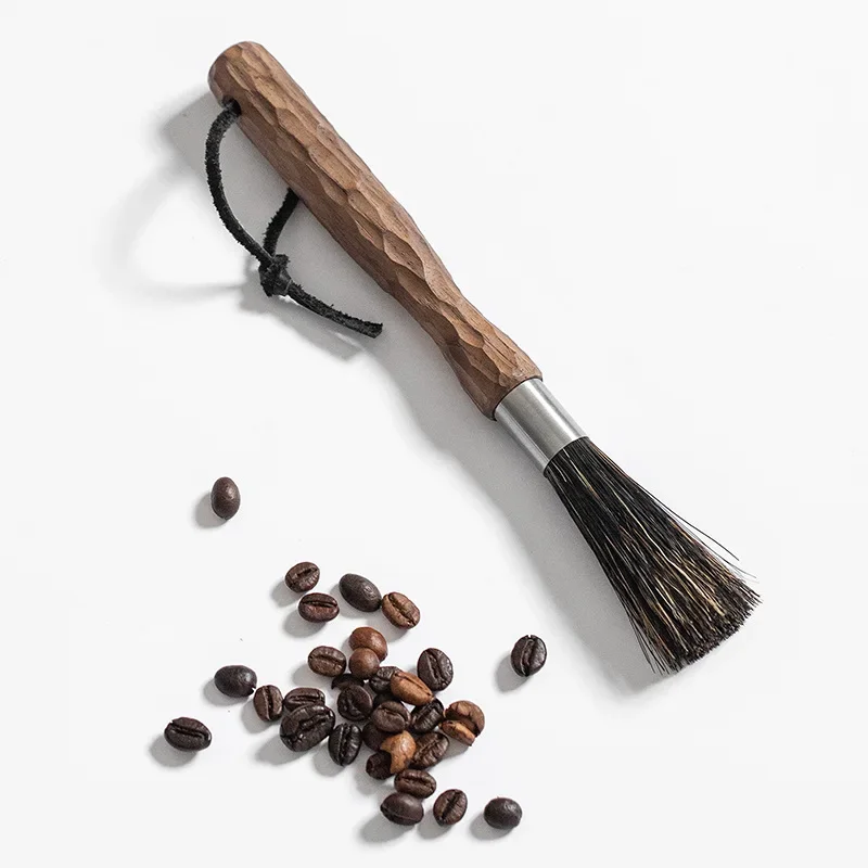 Wooden Coffee Brush Bean Grinder Coffee Machine Log Cleaning Brush Bar Coffee Powder Cleaning Gadgets Home and Kitchen Products