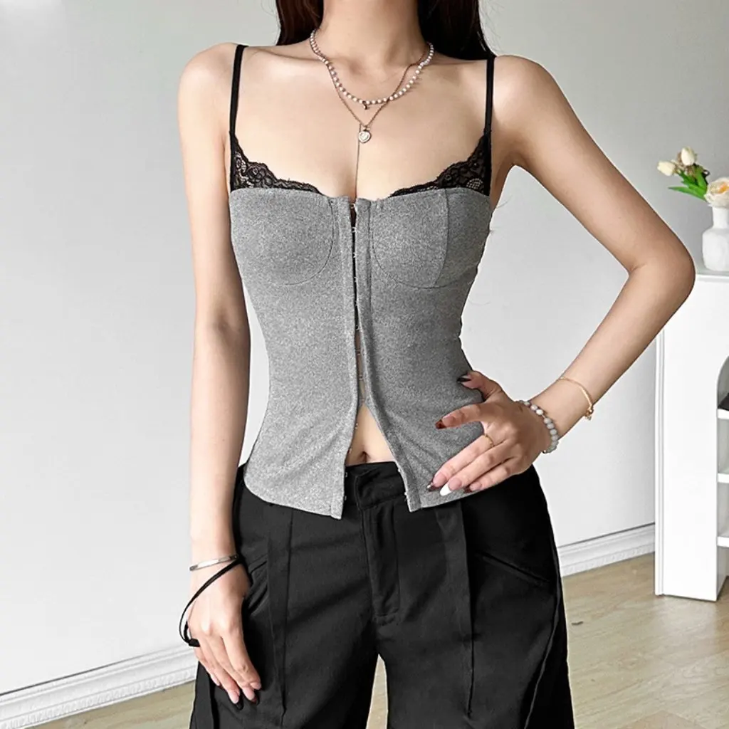 

Summer New Women's Slim-fit Solid Color Sling Vest Sexy Backless European American Style Street Fashion for Women