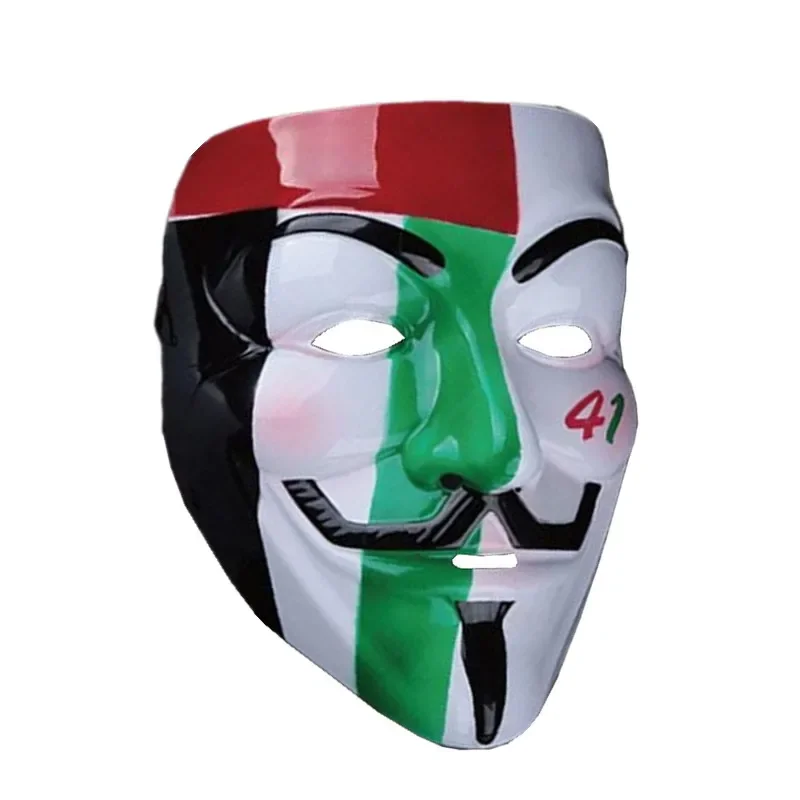 41 V for Vendetta Mask Camouflage Cosplay Mask Anonymous Movie Guy Fawkes Halloween Masquerade Party Smile Mask Joker Mask