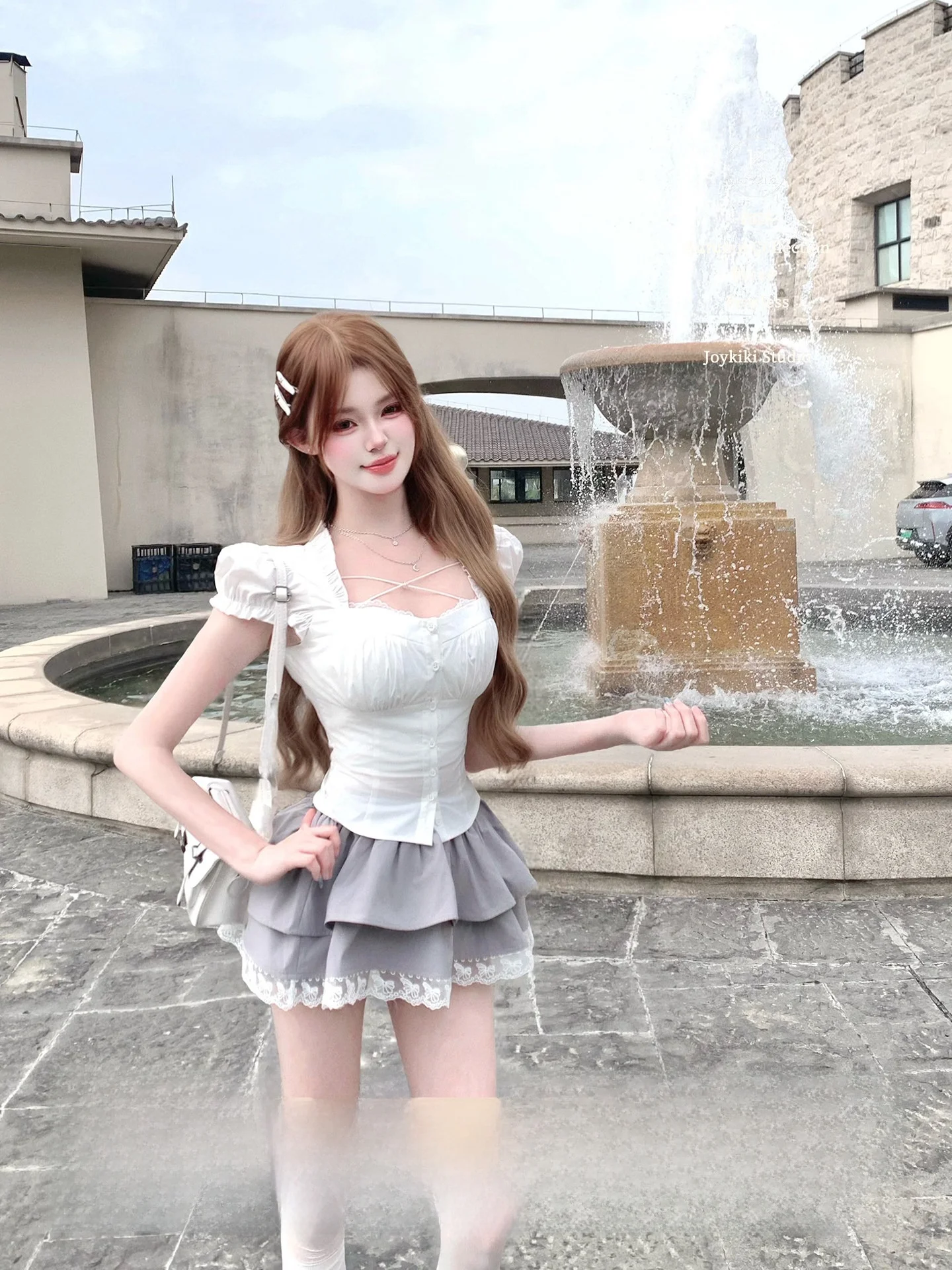 

Joykiki Pure Desire Short Sleeve T-Shirt High Waist Skirt Set Women's Fashion Ensemble Art School Sister Style Casual Summer ...