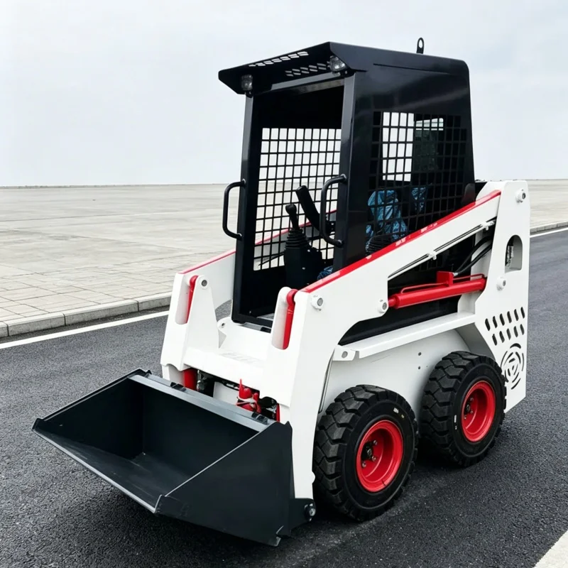 Customized Small Multifunctional Skid Steer, Ride-on Transporter, Farm Material Handling Skid Steer Loader