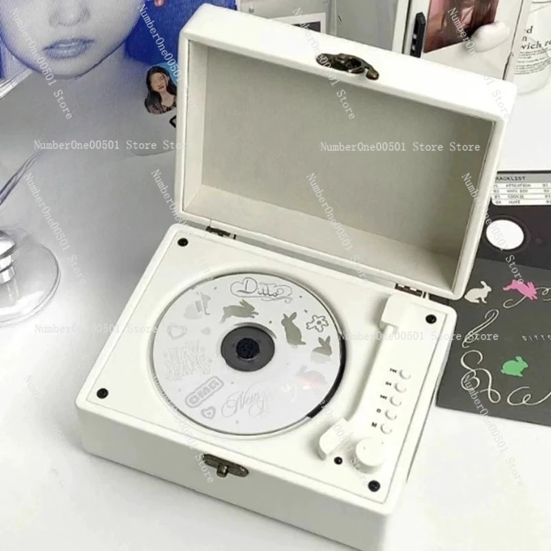 

Retro CD Player Music Album Bluetooth Speaker Integrated Player Audio CD Disc Portable